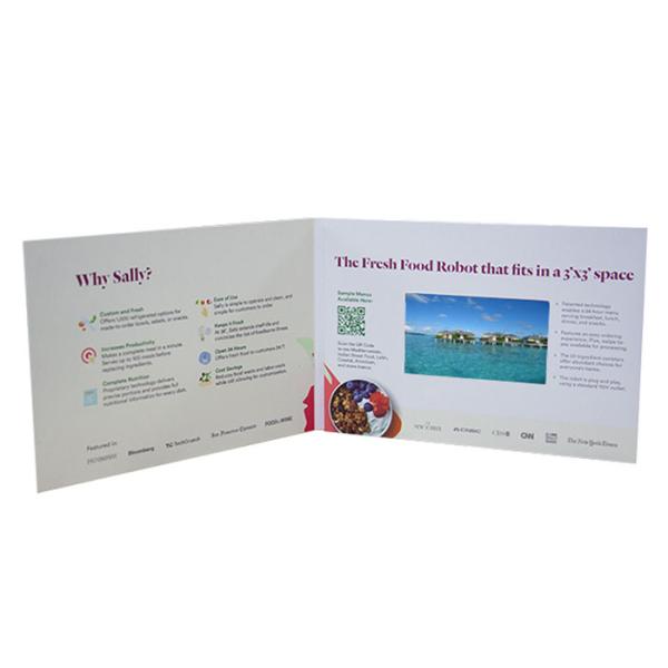Advertising Marketing LCD Invitation Card Video Brochure Magnet Switch 1200mAh
