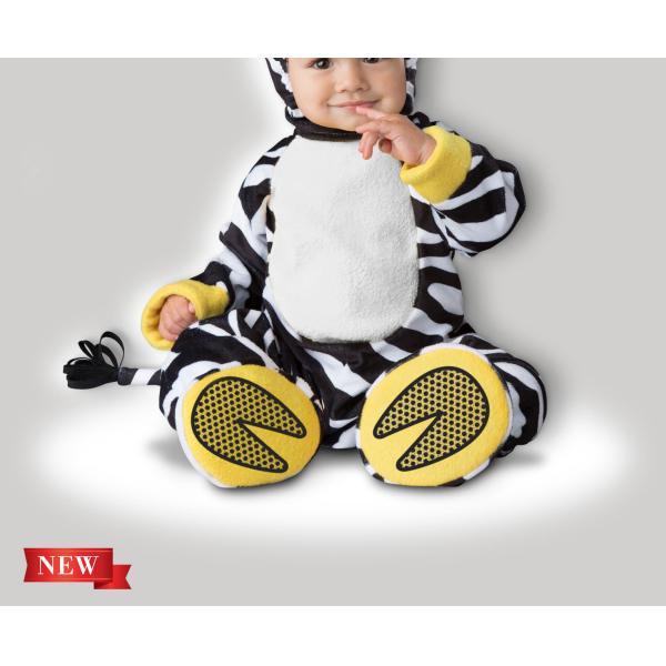 White Black Yellow Infant Baby Costumes Zany Zebra 6079 for Party