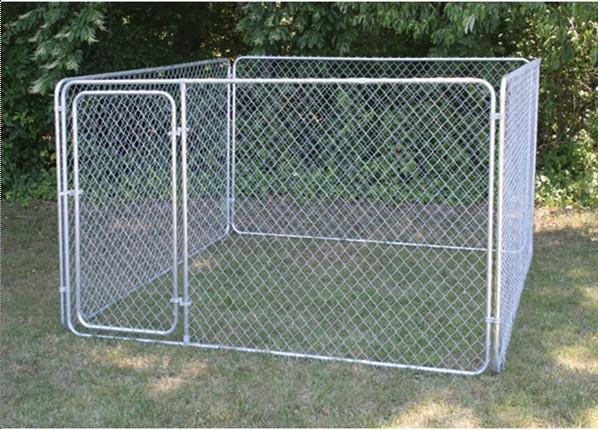 Hot Dip Galvanized Chain Link Dog Cage , Large Animal Kennel Easy Cleaning