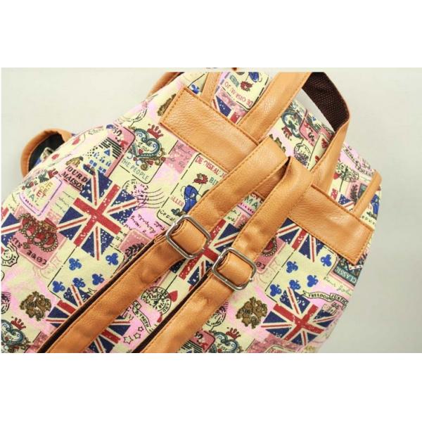 Female new national wind canvas shoulder bag backpack schoolbag shoulder bag Students