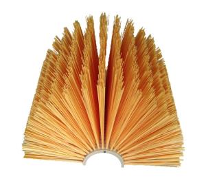 Yellow Nylon 500*900mm Semicircle Combination Brush Roller For Shot Blasting
