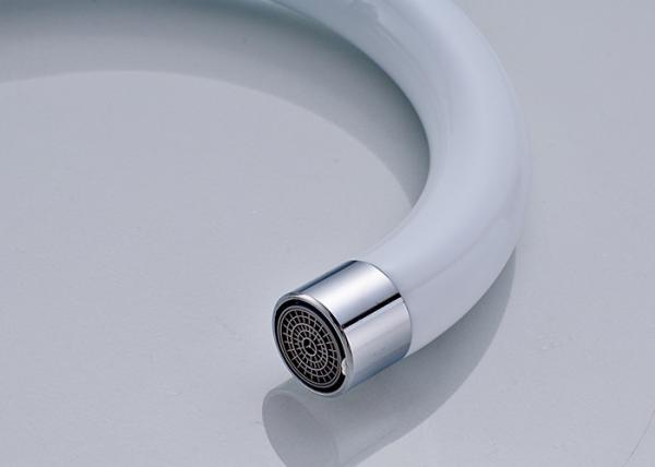 White Painting 360 Degree Rotation Kitchen Mixer Brass Body ROVATE 695