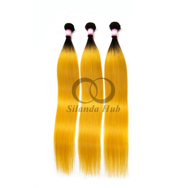 #T1B/Orange Straight Remy Human Hair Bundles Sew In Weave Bundles Brazilian Bundle Deals