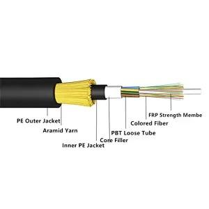 2-288 Core Double Jacket ADSS Fiber Optical Cable For Telecom Communication