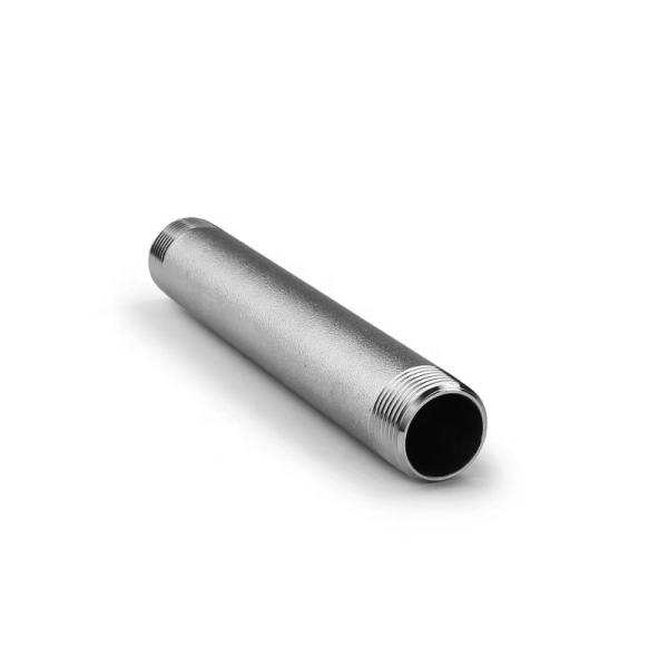Acero inoxidable forjado 304 316 316L tubo sin costura masculino de doble hilo barril pezón 1 