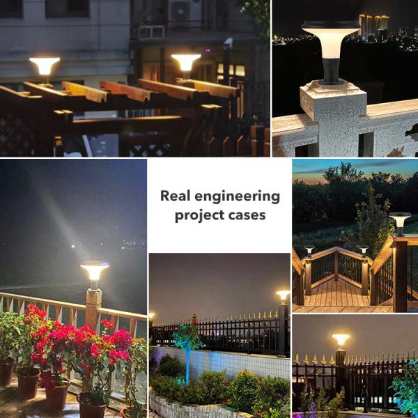 A coluna solar da coluna do jardim exterior do OEM ilumina 150 lúmens à prova de intempéries