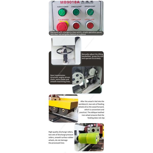 120mm Max. Working Thickness Wood Planer Surface 180mm Wood Profiles Line Moulding Machine