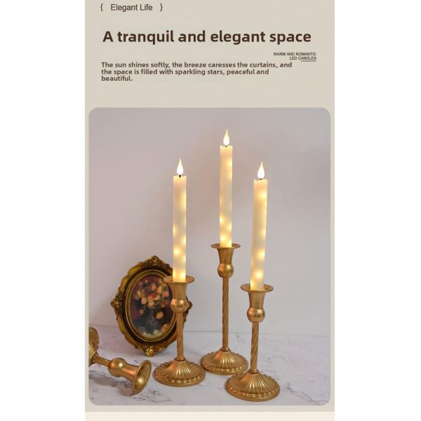 Wireless Battery Operated Candles Cordless Electric Window Candle With Timer