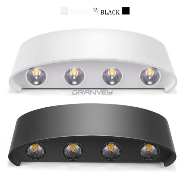 8 W LED Wall Sconce Up Down Lights Aluminum Black White Nordic Modern Design