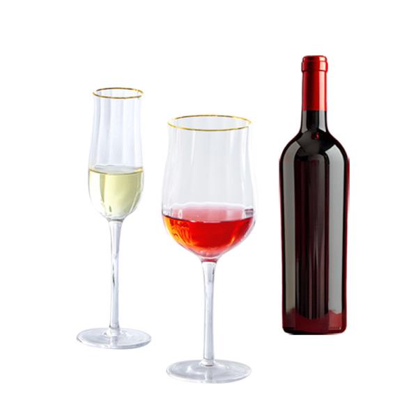 Bulk Wholesale Custom Logo 8-12OZ Lead Free Crystal Wedding Goblets Durable Clear & Dishwasher-Safe