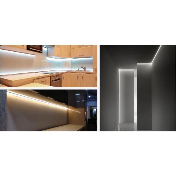 T3 1m 2m 3m Алюминиевые светодиодные профили для светодиодного освещения на улице