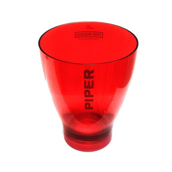 Piper Heidsieck Vintage Plastic Champagne Ice Bucket Red Purple Transparent 1980s