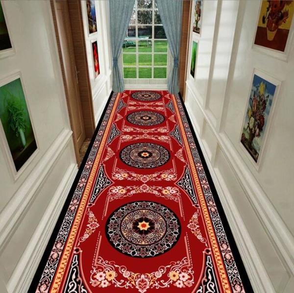 Tulip And Peony Flower Entrance Large Commercial Floor Mat Hotel Corridor Corridor Stairway