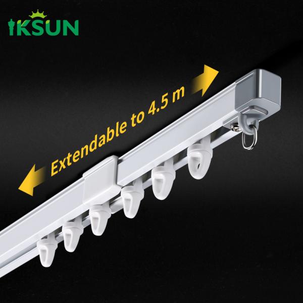 0.7-4.5m Aluminium Alloy Ajustbale Curtain Rod Curtain Rail Extendable Curtain Track