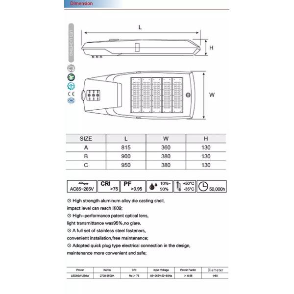 Aluminum Shell Waterproof Outdoor Lights High Brightness Easy Installation