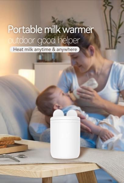 Custom Travel Milk Warmer Adjustable Three Stage Infant Insulated Bottle Warmer With Nightlight
