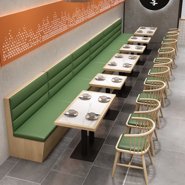 Hot Sale Commercial Cafe Restaurant Furniture Tea House Coffee Shop Wood Booth Seating Table and Chair Set for Hotel Bistro