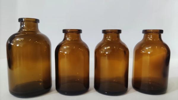 Frasco de reagente de vidro âmbar 10ml 30ml 100ml Frasco de vidro moldado para antibiótico