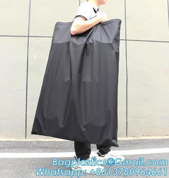 Extra Large Moving Bags, 4 Pack Heavy Duty Totes For Storage with Visible Window, Wrap Around Handles, Storage Bag