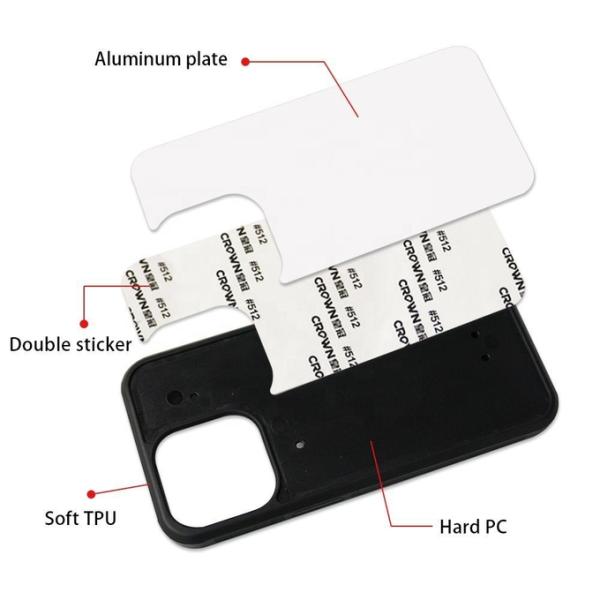 2D TPU PC Custom Print Sublimation Blanks Phone Case For Iphone 12 13 14 15 Pro Max Mobile Phone Covers