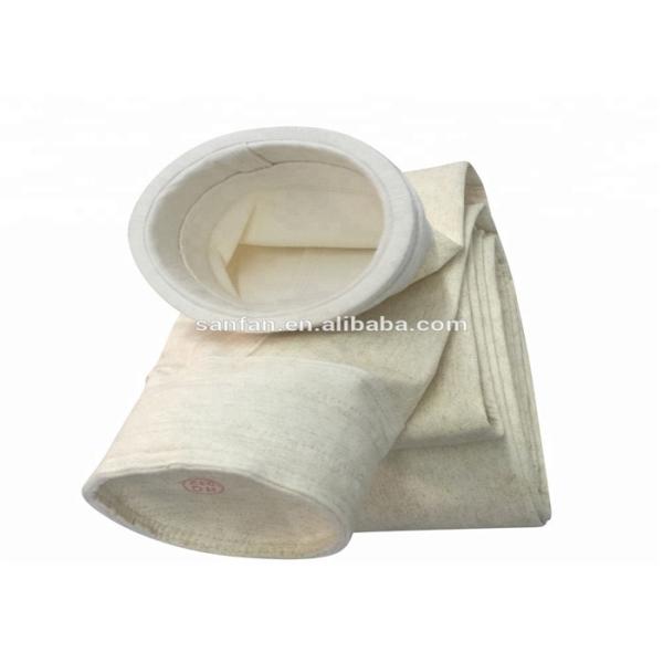 High Efficiency Fiberglass Filter Bag Needle Felt Pocket Type Heat Resistance