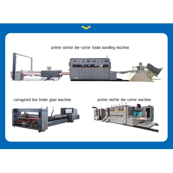 Flexo printing and slotter machine automatic Corrugated Fruit Pizza Box printing die cutting Making machine