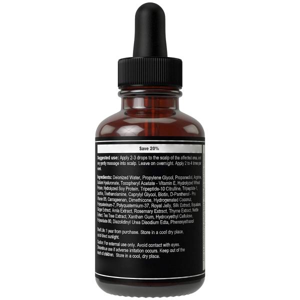 Glass Bottle ISO Hair Regrowth Ginger Serum Anti Hair Loss Care Repairing