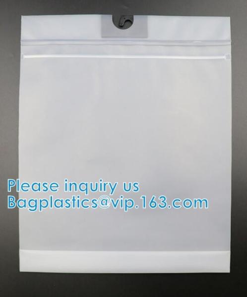 Swimwear Packaging Pouch With K Top, Gusset Bag Bikini Slider Zipper Packaging Bags, Hanger Hook Underwear