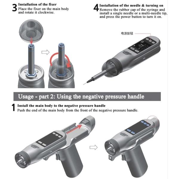 Multi-Needle 5pins/9pins Mesotherapy Gun for Home and Commercial Ez Injector HD100