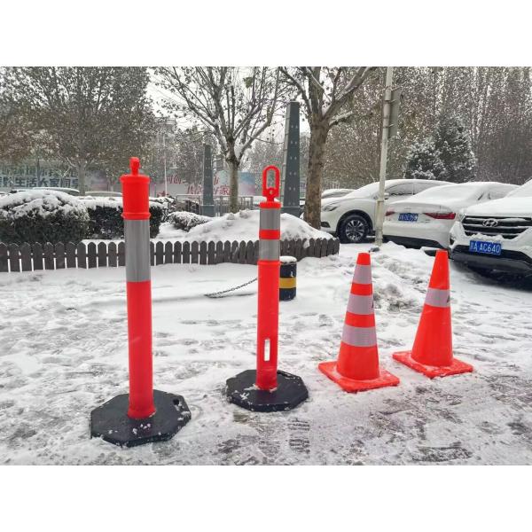 PVC Flexible Reflective Spring Post Traffic Bollard for Highway Safety Delineation
