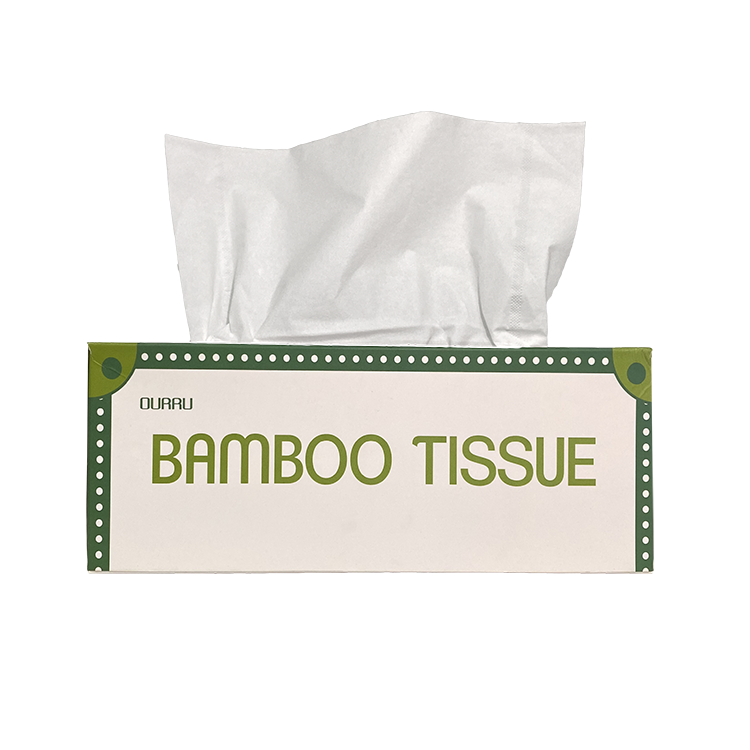 Boxed Tissue 100% Pure Wood Bamboo Pulp Face Towel Customized logo 2/3 Layer Tissue