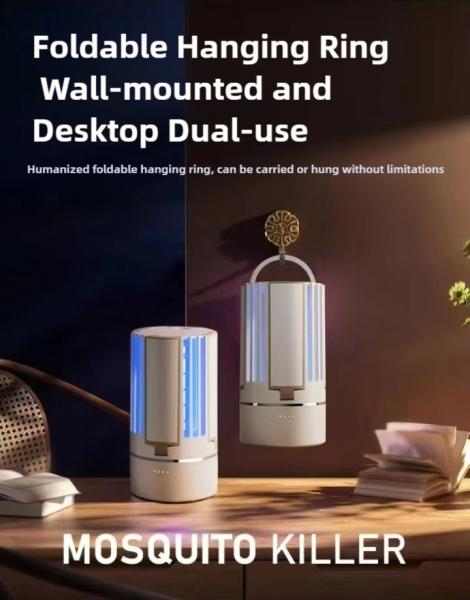 JZ 3 in 1 USB Rechargeable Night Light and Mosquito Killer Lamp for Camping and Traveling Bug Zapper with 4000mah Big Battery
