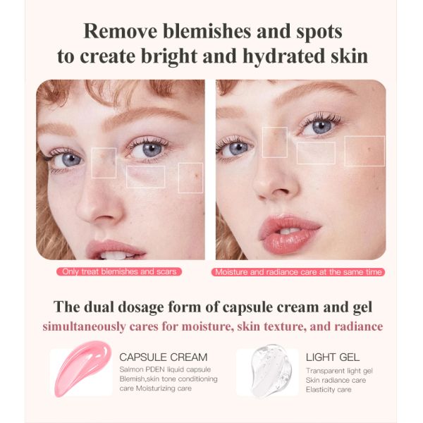 Private Label Face Moisturizing Cream Skin Care Vitamin C Salmon DNA PDRN Pink Collagen PDRN Capsule Face Cream