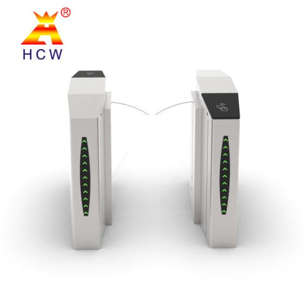 Contrôle d'accès piétonnier de RFID de carte d'aileron de barrière de tourniquet escamotable intelligent de gymnase