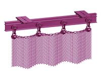 Libre installez le rideau en aluminium en tissu en métal de l'armure 5x5mm 6x6mm
