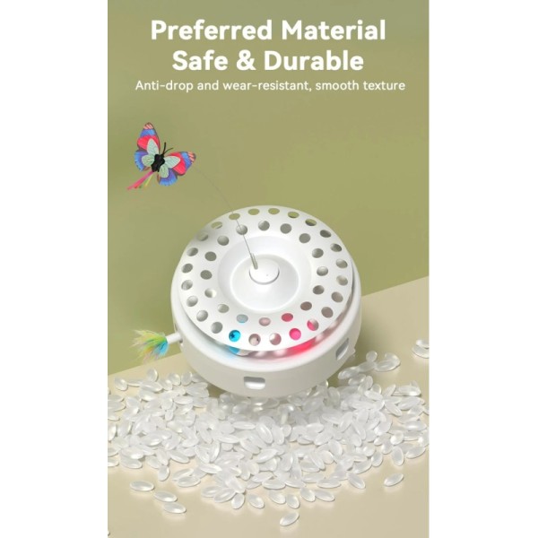 Butterfly Smart Pet Toy 3 In 1 Automatic Teaser Toy Self Play Interactive Kitten Toy