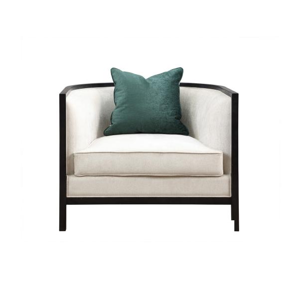 European leisure sofa chairs for Hotel lobby seating furniture made by Cherry wood and Grey fabric cushion