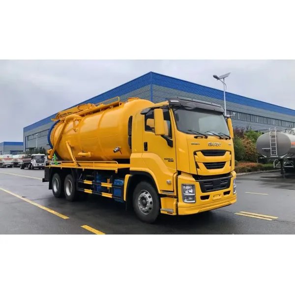Isuzu 15 Cubic Meter Vacuum Suction Truck, Pipeline Flushing Truck, Sludge Pumping Truck, Factory Price for Sale