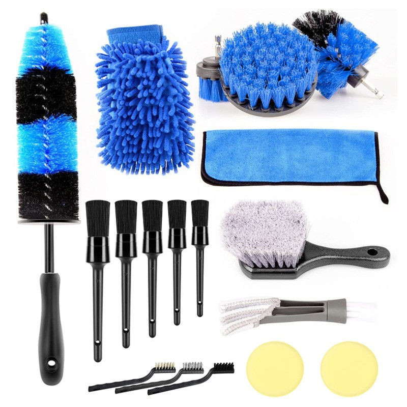 Car Wash Brush Kit 18 PCS Авто детализация кисти для чистки автомобильных колес