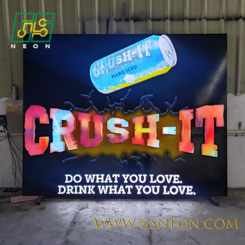 Full Color Custom 3D Signs Illuminated Neon Light Sign For Advertising Events