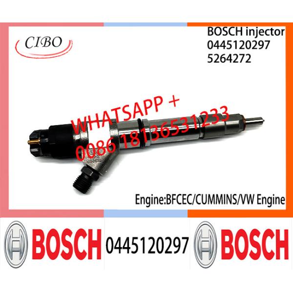 Собрание 0445120297 инжектора дизельного топлива BOSCH 0445120297 первоначальное 5264272 для двигателя VW BFCEC CUMMINS