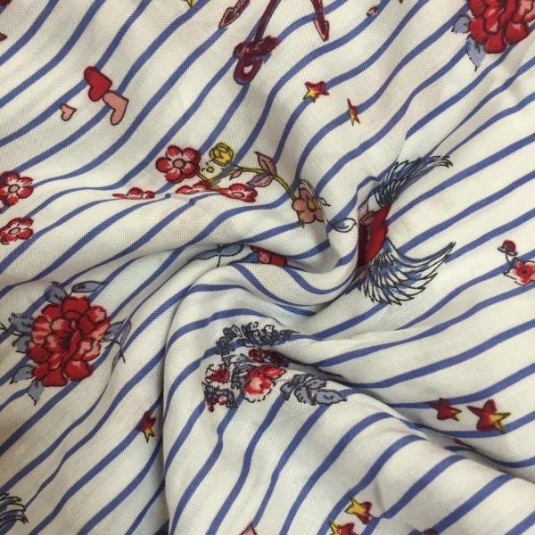 Comfortable Fashion Printed Rayon Fabric 54/55 Width 95 - 100GSM Weight