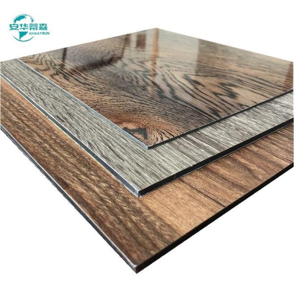 Paneles ACP revestidos con grano de madera de núcleo mineral resistente al fuego para aplicaciones de construcción