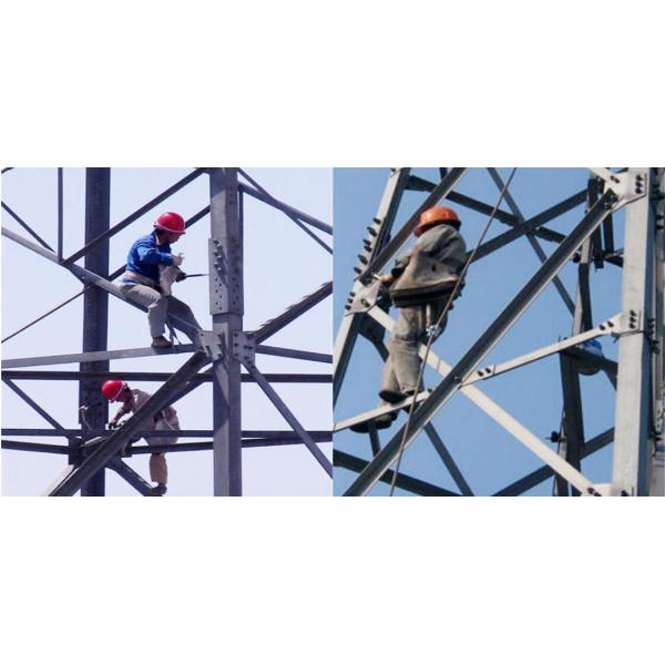 As telecomunicações tubulares do autossuficiente aço do HDG da estrutura elevam-se