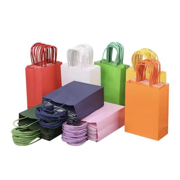 HDPK 2022 Factory Customized Kraft Paper Bags With Personal Logo Shopping Gift Paper Bags