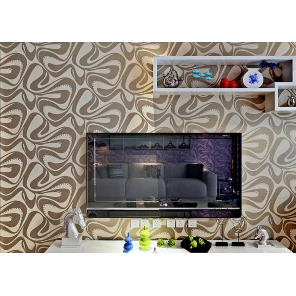 幾何学的なパターンが付いているシャンペンの泡の現代取り外し可能な壁紙