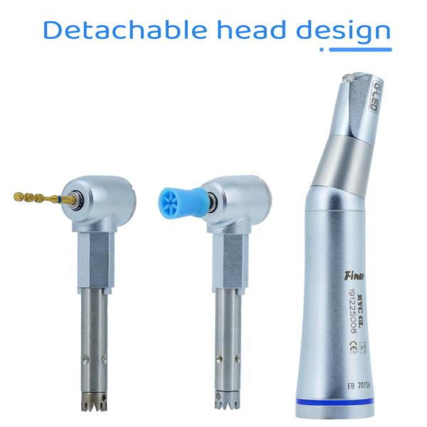 Contre le type bleu à basse vitesse dentaire connexion de la couleur E de Handpiece en métal d'angle