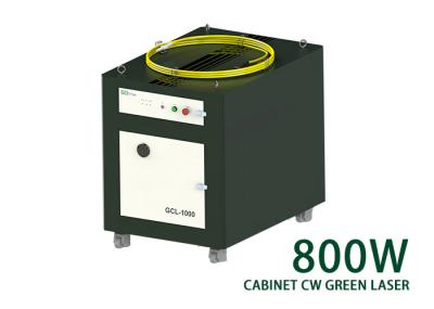 Green High Power CW Fiber Laser 800W Single Mode Continuous Cabinet