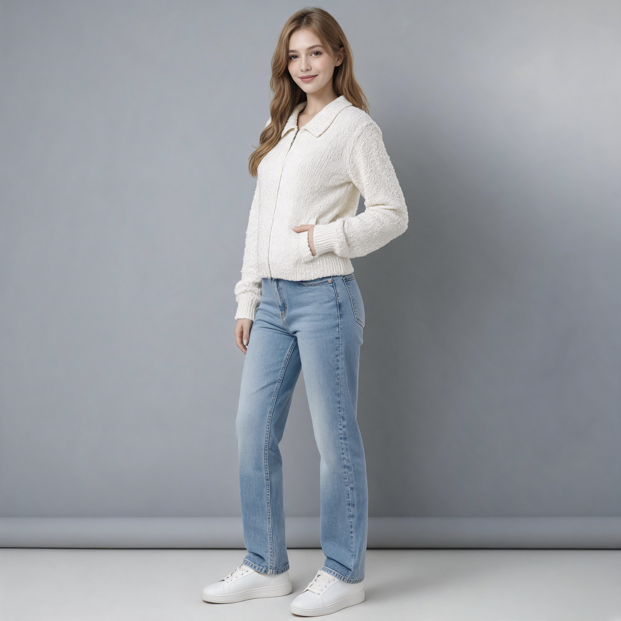 Women's Slim Fit Breathable Wrinkle-resistant Computer Knitted Cardigan with