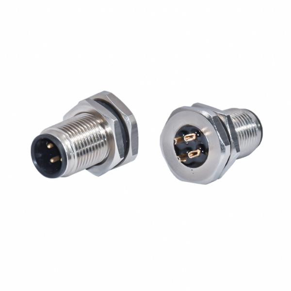 Ip67 M12 Waterproof Connector A Code Panel Mount Front Rear Lock Cable TPU GF